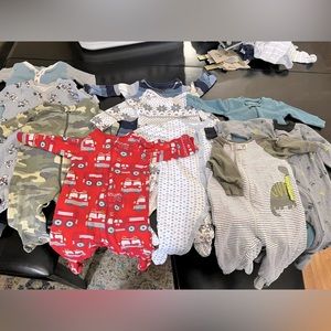 Lot of TEN (10!) footed sleeper onesies size 3-6mo